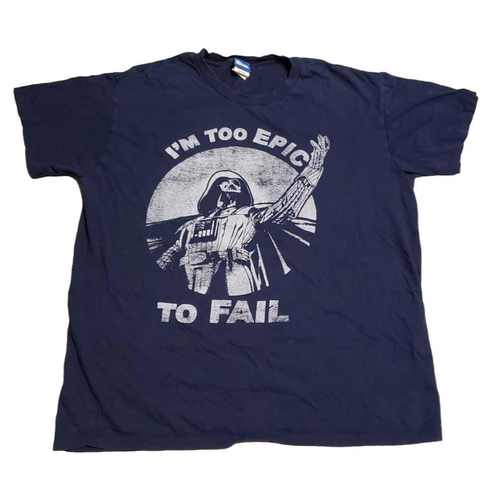 Star Wars T-Shirt - Too Epic to Fail - Dark Blue - SZ XL